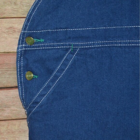 Classic Liberty Denim Bib Overalls Mens Size 52X30 Denim Blue Relax Workwear - Picture 4 of 10